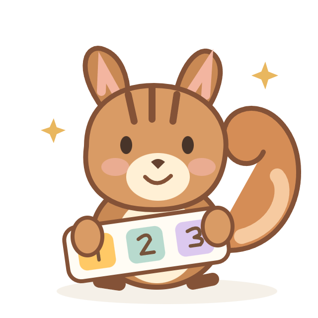 좋아하는 것을 고르는 다람쥐